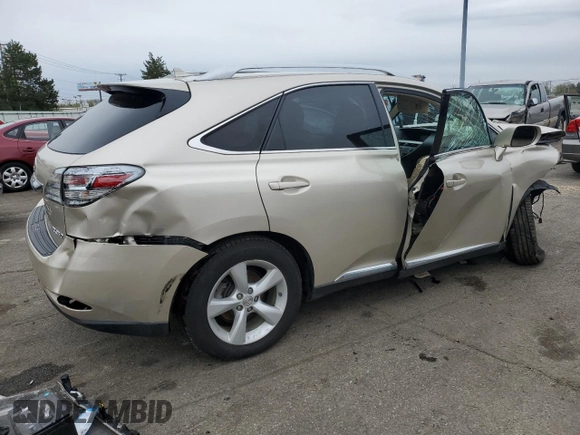 2012 Lexus RX 350 with VIN 2T2BK1BA5CC147158, listed as a Copart auction lot 52593775 with 0 mi miles and Salvage Title. Bid and sale history available at carsss.com. Image 3.