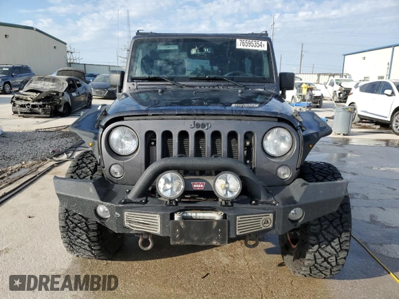 2018 Jeep Wrangler JK Unlimited Sport S with VIN 1C4BJWDG8JL812324, listed as a Copart auction lot 76595354 with 140,013 mi miles and Salvage Title. Bid and sale history available at carsss.com. Image 5.