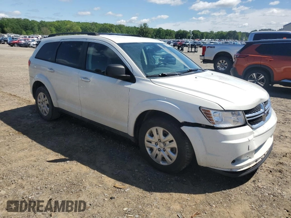 2018 Dodge Journey SE with VIN 3C4PDCAB6JT385668, listed as a Copart auction lot 53448745 with 106,446 mi miles and Salvage Title. Bid and sale history available at DreamBid. Image 4.