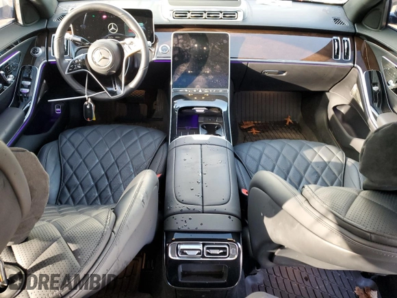 2023 Mercedes-Benz S-Class S 580 with VIN W1K6G7GB3PA200614, listed as a Copart auction lot 83453414 with 15,481 mi miles and Salvage Title. Bid and sale history available at carsss.com. Image 8.