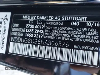 2017 Mercedes-Benz S 550 with VIN WDDUG8CB8HA306576, listed as a IAAI auction lot 41853033 with 95,983 mi miles and . Bid and sale history available at carsss.com. Image 9.