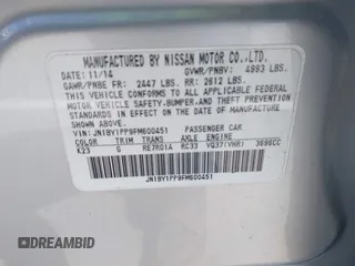 2015 Infiniti Q70 с VIN JN1BY1PP9FM600451, выставлен на аукционе IAAI как лот 42587404 с пробегом 165 071 миль миль и . История ставок и продаж доступна на DreamBid. Изображение 9.