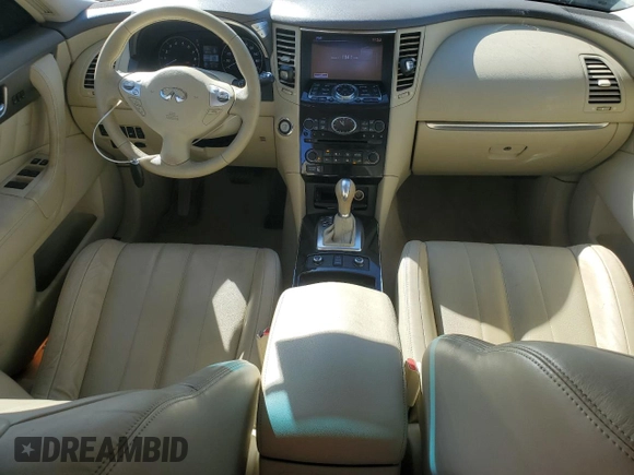 2015 Infiniti QX70 with VIN JN8CS1MU8FM380334, listed as a Copart auction lot 42929405 with 92,090 mi miles and Salvage title. Bid and sale history available at DreamBid. Image 8.