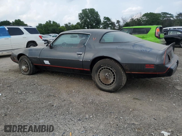 1980 Pontiac Firebird with VIN 2V87TAL116556, listed as a Copart auction lot 64086644 with 15,342 mi miles and Salvage title. Bid and sale history available at DreamBid. Image 2.