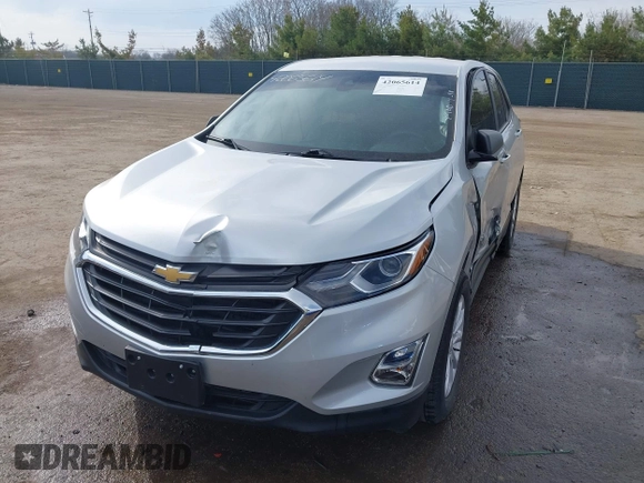 2021 Chevrolet Equinox LS with VIN 3GNAXHEV0MS138663, listed as a IAAI auction lot 42065614 with 18,081 mi miles and . Bid and sale history available at DreamBid. Image 2.