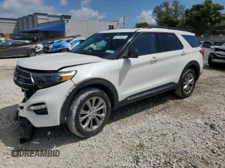 2022 Ford Explorer XLT with VIN 1FMSK8DH0NGB18321, listed as a Copart auction lot 50718605 with 21,047 mi miles and Salvage Title. Bid and sale history available at DreamBid. Image 1.