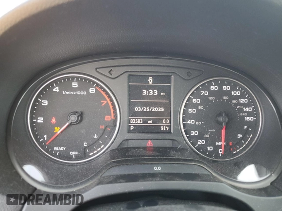 2016 Audi A3 1.8T Premium with VIN WAU67LFF5G1083543, listed as a Copart auction lot 50364925 with 83,583 mi miles and Salvage Title. Bid and sale history available at carsss.com. Image 9.