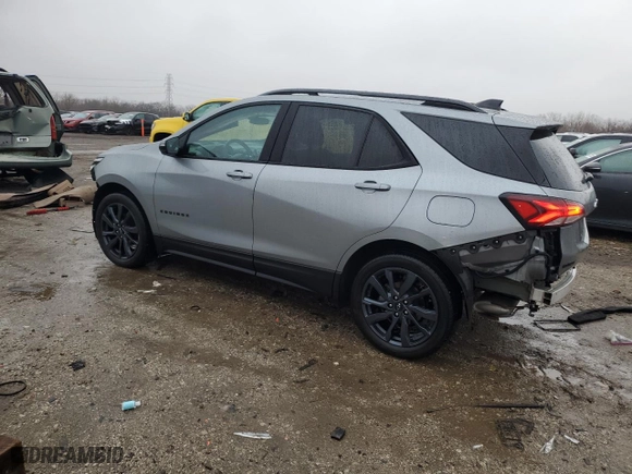 2024 Chevrolet Equinox RS with VIN 3GNAXMEG8RS129243, listed as a Copart auction lot 47058695 with 39,398 mi miles and Salvage Title. Bid and sale history available at carsss.com. Image 2.