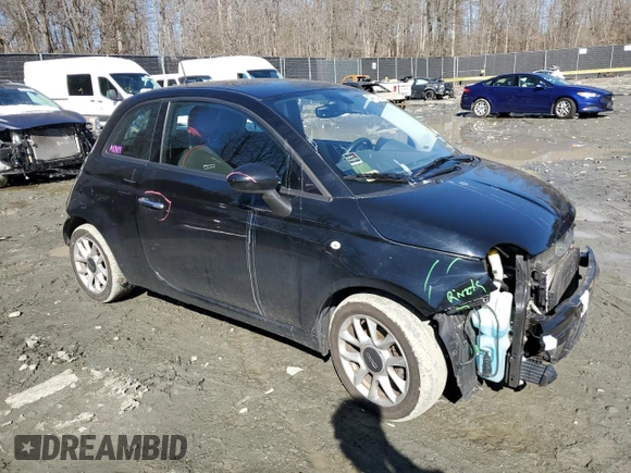 2017 FIAT 500 Pop with VIN 3C3CFFKR2HT514199, listed as a Copart auction lot 45029195 with 61,690 mi miles and Salvage Title. Bid and sale history available at carsss.com. Image 4.