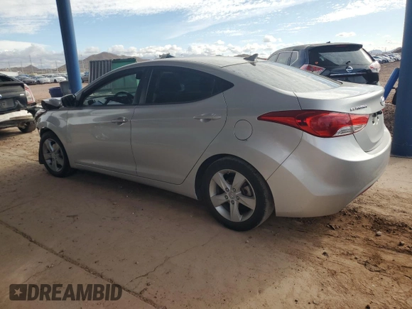 2012 Hyundai Elantra Limited with VIN KMHDH4AEXCU346870, listed as a Copart auction lot 48953445 with 91,334 mi miles and Salvage Title. Bid and sale history available at carsss.com. Image 2.