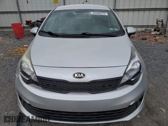 2017 Kia Rio LX with VIN KNADM4A37H6013291, listed as a Copart auction lot 50388275 with 76,364 mi miles and Salvage Title. Bid and sale history available at carsss.com. Image 5.