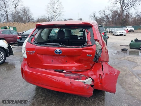 2012 Toyota Prius v Two with VIN JTDZN3EU3C3012636, listed as a IAAI auction lot 41485685 with 186,053 mi miles. Bid and sale history available at carsss.com. Image 16.