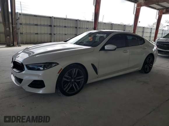 2023 BMW 8 Series 840i with VIN WBAGV4C00PCL13414, listed as a Copart auction lot 51512755 with 23,133 mi miles and Salvage title. Bid and sale history available at DreamBid. Image 1.
