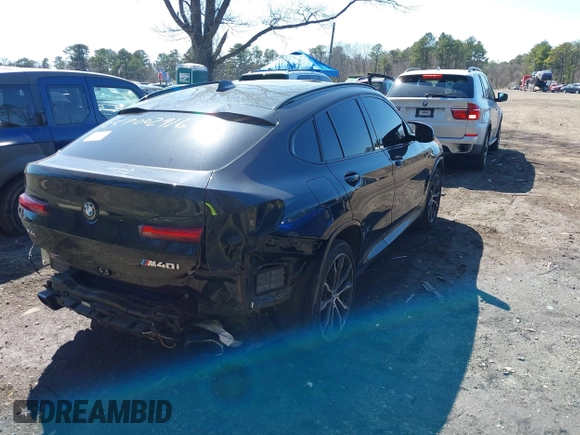2022 BMW X4 M40i with VIN 5UX43DT04N9K92572, listed as a IAAI auction lot 41985086 with 64,743 mi miles and . Bid and sale history available at DreamBid. Image 4.
