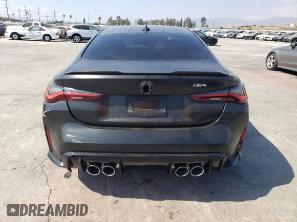 2021 BMW M4 with VIN WBS53AZ09MCF73467, listed as a Copart auction lot 72576704 with 15,437 mi miles and Salvage Title. Bid and sale history available at carsss.com. Image 6.