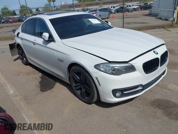 2015 BMW 5 Series 535i with VIN WBA5B1C58FG128061, listed as a IAAI auction lot 41838117 with 97,131 mi miles and . Bid and sale history available at carsss.com. Image 1.
