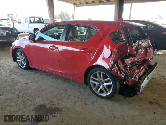 2014 Lexus CT 200h with VIN JTHKD5BH3E2178251, listed as a Copart auction lot 50968935 with 123,738 mi miles and Salvage Title. Bid and sale history available at DreamBid. Image 2.