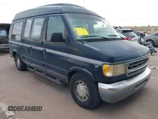 1997 Ford Econoline Commercial with VIN 1FDEE1460VHB16721, listed as a IAAI auction lot 40968310 with 261,169 mi miles. Bid and sale history available at carsss.com. Image 1.