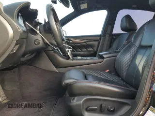 2021 Infiniti Q50 Red Sport 400 with VIN JN1FV7DP8MM850388, listed as a Copart auction lot 86922294 with 50,220 mi miles and Salvage Title. Bid and sale history available at DreamBid. Image 7.