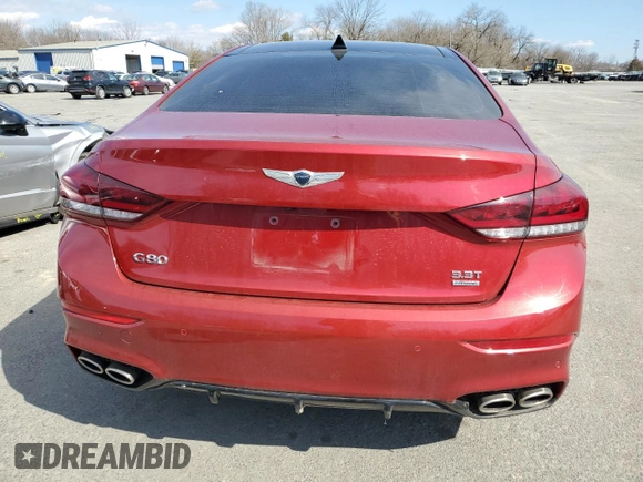 2019 Genesis G80 3.3T Sport with VIN KMTFN4JBXKU313170, listed as a Copart auction lot 46448725 with 31,037 mi miles and Salvage Title. Bid and sale history available at carsss.com. Image 6.