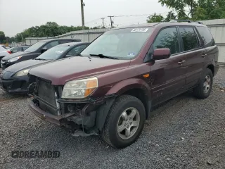 2007 Honda Pilot EX-L with VIN 2HKYF18597H523361, listed as a Copart auction lot 60176195 with 143,902 mi miles and Salvage title. Bid and sale history available at DreamBid. Image 1.