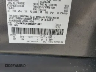 2017 Ford Explorer XLT с VIN 1FM5K7D85HGC51622, выставлен на аукционе Copart как лот 59366585 с пробегом 100 212 миль миль и Списание • Salvage title. История ставок и продаж доступна на DreamBid. Изображение 13.