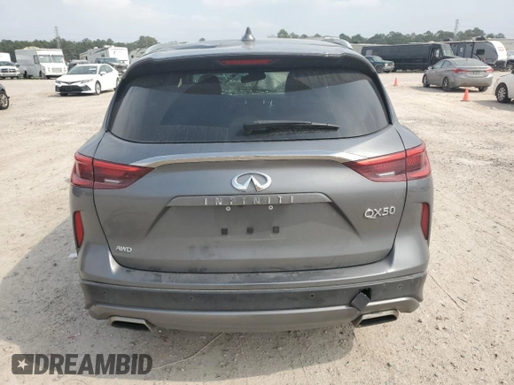 2021 Infiniti QX50 LUXE with VIN 3PCAJ5BBXMF109344, listed as a Copart auction lot 42015323 with 38,451 mi miles. Bid and sale history available at carsss.com. Image 6.