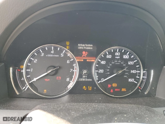 2016 Acura RLX Tech Pkg with VIN JH4KC1F58GC001025, listed as a Copart auction lot 88226255 with 137,813 mi miles and Salvage Title. Bid and sale history available at carsss.com. Image 9.