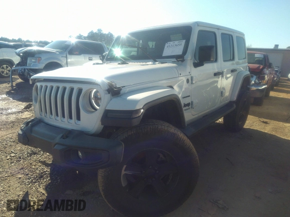 2018 Jeep Wrangler Unlimited Sahara z VIN 1C4HJXEG0JW207873, wystawiony jako IAAI lot #41213655 z przebiegiem 61 043 mil mil oraz . Historia ofert i sprzedaży dostępna na DreamBid. Obrazek 17.