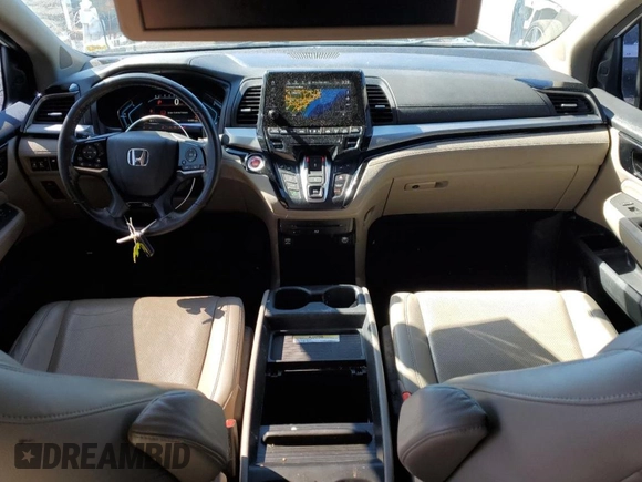 2019 Honda Odyssey Elite with VIN 5FNRL6H93KB072349, listed as a Copart auction lot 47369135 with 34,533 mi miles and Salvage Title. Bid and sale history available at DreamBid. Image 8.