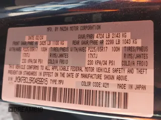 2024 Mazda CX-5 2.5 S Preferred Package with VIN JM3KFBCL6R0469915, listed as a IAAI auction lot 41730847 with 12,153 mi miles. Bid and sale history available at carsss.com. Image 9.