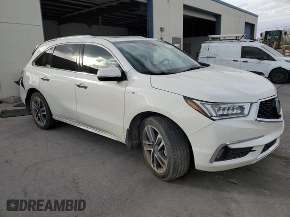2017 Acura MDX Sport Hybrid w/Advance Pkg with VIN 5FRYD7H73HB001608, listed as a Copart auction lot 79456764 with 120,589 mi miles and Salvage Title. Bid and sale history available at carsss.com. Image 4.