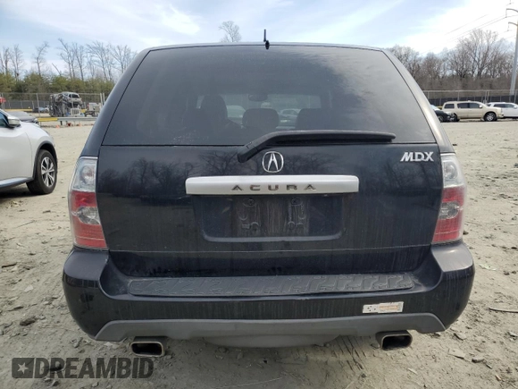 2006 Acura MDX Touring w/Navi with VIN 2HNYD18876H539530, listed as a Copart auction lot 47628035 with 115,525 mi miles and Salvage Title. Bid and sale history available at carsss.com. Image 6.