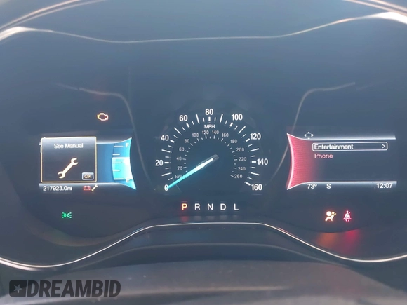 2017 Ford Fusion SE with VIN 3FA6P0H73HR328666, listed as a IAAI auction lot 42423632 with 217,923 mi miles and . Bid and sale history available at DreamBid. Image 7.