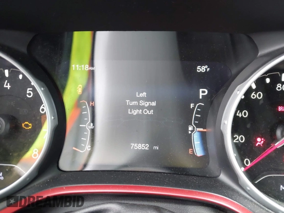 2018 Jeep Compass Trailhawk with VIN 3C4NJDDB0JT306898, listed as a IAAI auction lot 41798954 with 75,852 mi miles and . Bid and sale history available at carsss.com. Image 15.
