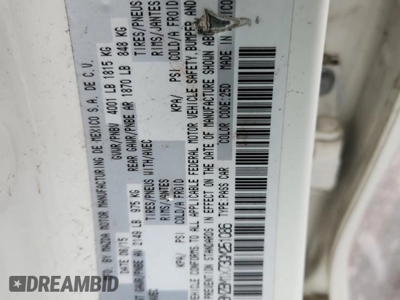 2016 Mazda 3 i Grand Touring with VIN 3MZBM1X73GM251086, listed as a Copart auction lot 61649185 with Not provided miles and Salvage title. Bid and sale history available at DreamBid. Image 13.