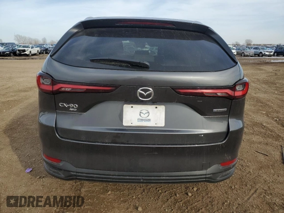 2024 Mazda CX-90 3.3 Turbo Preferred with VIN JM3KKBHD1R1114139, listed as a Copart auction lot 49285675 with 0 mi miles and Salvage Title. Bid and sale history available at carsss.com. Image 6.
