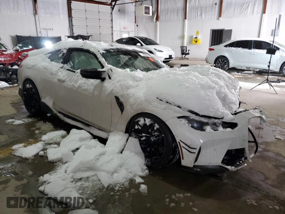 2022 BMW M4 Competition with VIN WBS33AZ07NCJ38064, listed as a Copart auction lot 87812315 with 0 mi miles and Salvage Title. Bid and sale history available at carsss.com. Image 4.