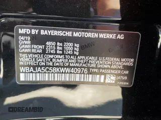 2019 BMW 5 Series 530i с VIN WBAJA5C58KWW40976, выставлен на аукционе Copart как лот 50542995 с пробегом 81 707 миль миль и Списание • Salvage title. История ставок и продаж доступна на DreamBid. Изображение 12.