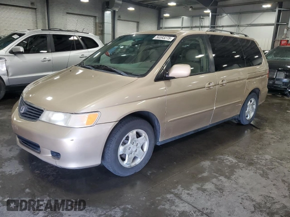2000 Honda Odyssey EX with VIN 2HKRL1875YH611548, listed as a Copart auction lot 56593275 with 191,533 mi miles and Salvage title. Bid and sale history available at DreamBid. Image 1.