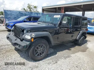 2024 Jeep Wrangler Sport S with VIN 1C4PJXDN2RW153564, listed as a Copart auction lot 58800705 with 19,633 mi miles and Salvage title. Bid and sale history available at DreamBid. Image 1.