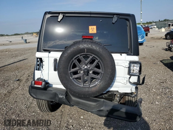 2025 Jeep Wrangler Sport S with VIN 1C4PJXDN7SW500165, listed as a Copart auction lot 49271945 with 8,271 mi miles and Non repairable. Bid and sale history available at DreamBid. Image 6.