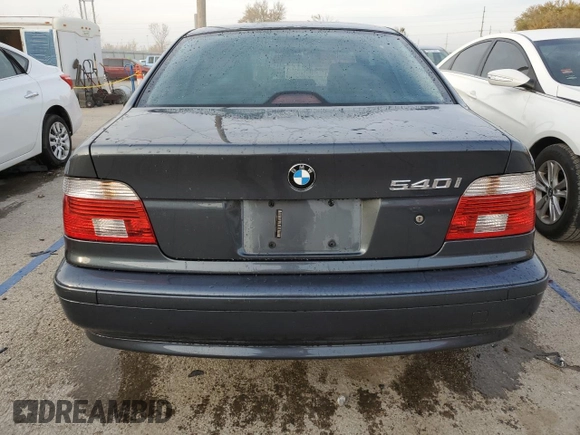 2001 BMW 5 Series 540iA with VIN WBADN634X1GM73365, listed as a Copart auction lot 77814684 with 142,374 mi miles and Salvage Title. Bid and sale history available at carsss.com. Image 6.