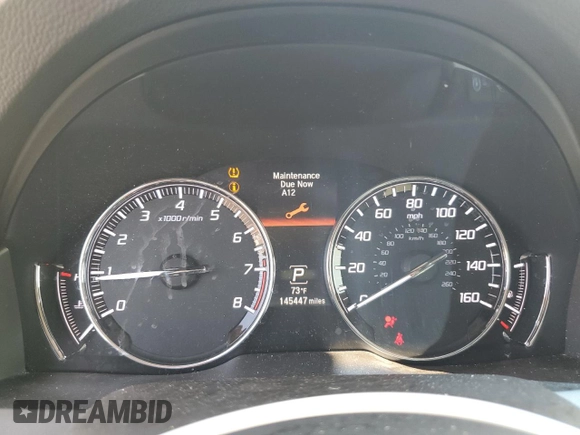 2017 Acura RLX Technology with VIN JH4KC1F59HC000547, listed as a Copart auction lot 60140905 with 145,447 mi miles and Salvage title. Bid and sale history available at DreamBid. Image 9.