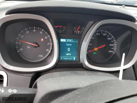 2016 Chevrolet Equinox LT with VIN 2GNALCEK1G1186886, listed as a Copart auction lot 84854164 with 104,514 mi miles and Salvage Title. Bid and sale history available at carsss.com. Image 9.