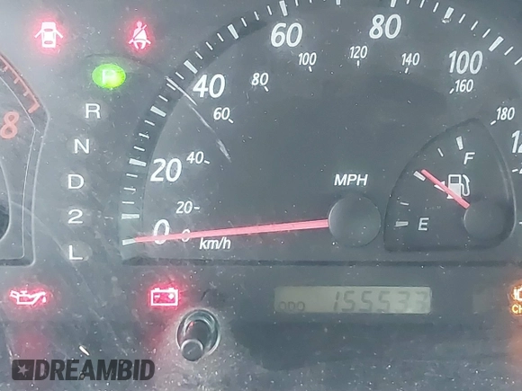 2002 Toyota Camry LE z VIN JTDBE32KX20022844, wystawiony jako IAAI lot #41392677 z przebiegiem 155 533 mil mil oraz . Historia ofert i sprzedaży dostępna na DreamBid. Obrazek 7.