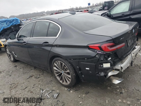 2021 BMW 5 Series 530i xDrive with VIN WBA13BJ01MCF08682, listed as a Copart auction lot 85048744 with 42,550 mi miles and Salvage title. Bid and sale history available at DreamBid. Image 2.