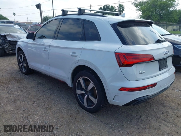 2023 Audi Q5 S line Premium Plus with VIN WA1EAAFY3P2111723, listed as a IAAI auction lot 42196076 with 33,426 mi miles and . Bid and sale history available at DreamBid. Image 3.