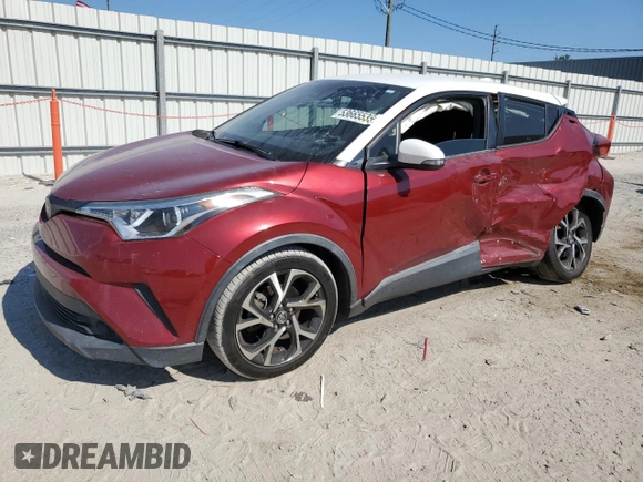 2018 Toyota C-HR XLE with VIN JTNKHMBXXJ1007208, listed as a Copart auction lot 53665535 with 75,036 mi miles and Salvage Title. Bid and sale history available at DreamBid. Image 1.