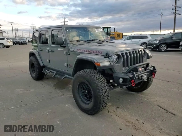 2021 Jeep Wrangler Unlimited Rubicon with VIN 1C4HJXFN1MW687231, listed as a Copart auction lot 85947774 with 35,076 mi miles and Salvage Title. Bid and sale history available at DreamBid. Image 10.